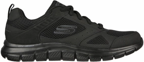 Cushioned Base Slim Frame Skechers Track Syntac Mens Training Shoes - Black