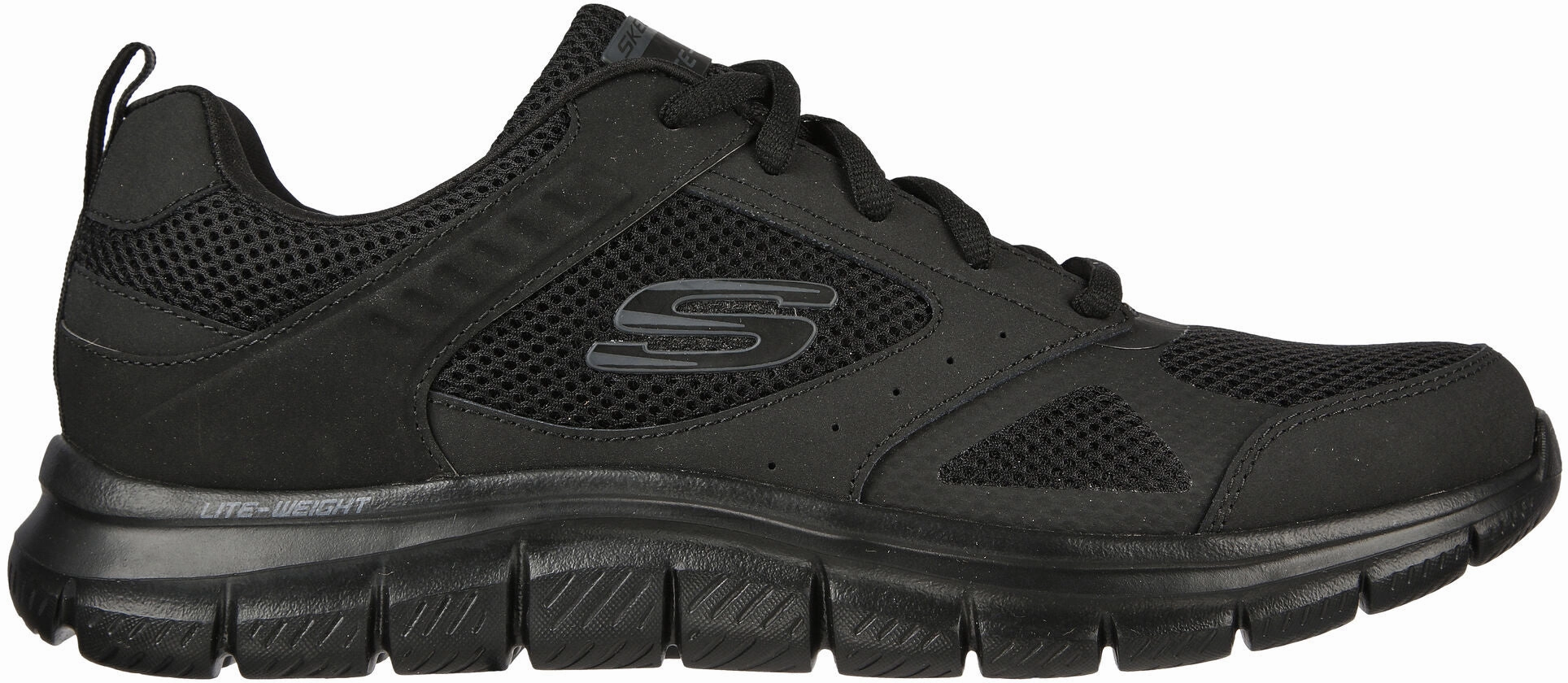 Cushioned Base Slim Frame Skechers Track Syntac Mens Training Shoes - Black