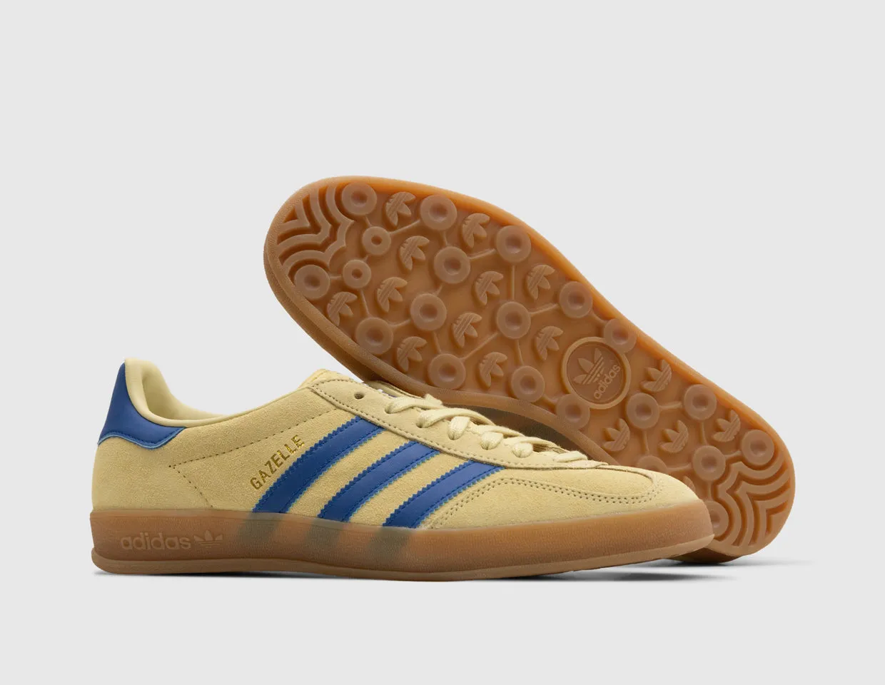 Pressure Mapping Design Comfort core adidas Originals Gazelle Indoor Powder Yellow / Team Royal Blue - Footwear White