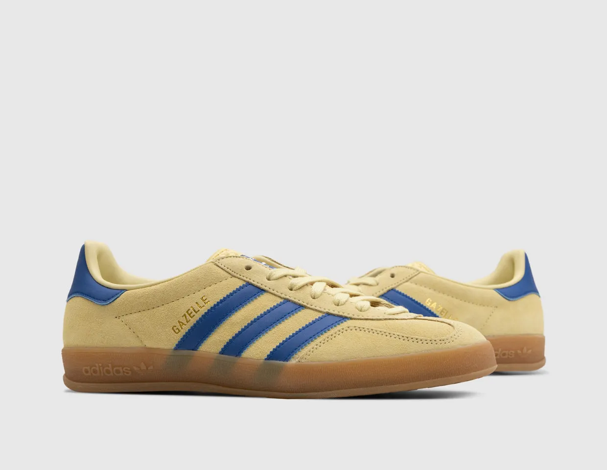 cultural - event running shoes adidas Originals Gazelle Indoor Powder Yellow / Team Royal Blue - Footwear White