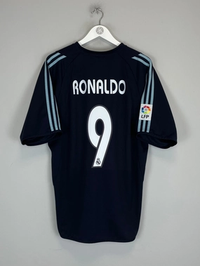 2003/04 REAL MADRID RONALDO #9 AWAY SHIRT (L) ADIDAS Dry Touch