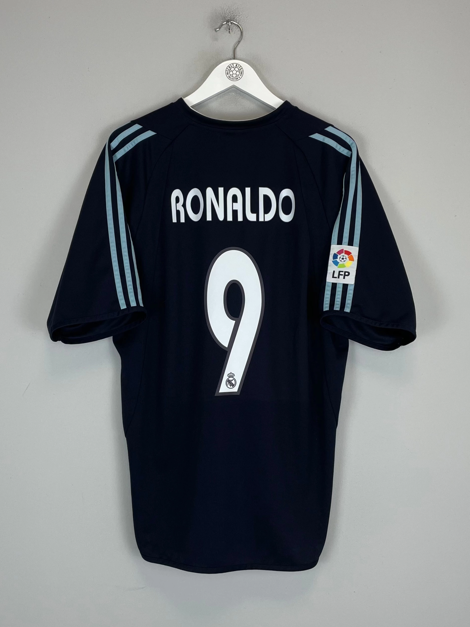 2003/04 REAL MADRID RONALDO #9 AWAY SHIRT (L) ADIDAS Dry Touch