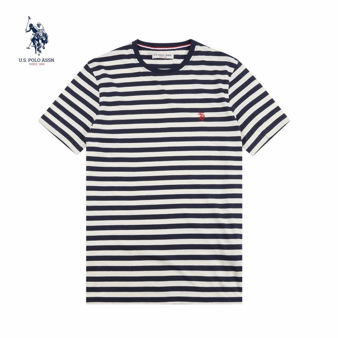 USPA ASS STRIPE T SHIRT Quality Fabric High Density Fabric