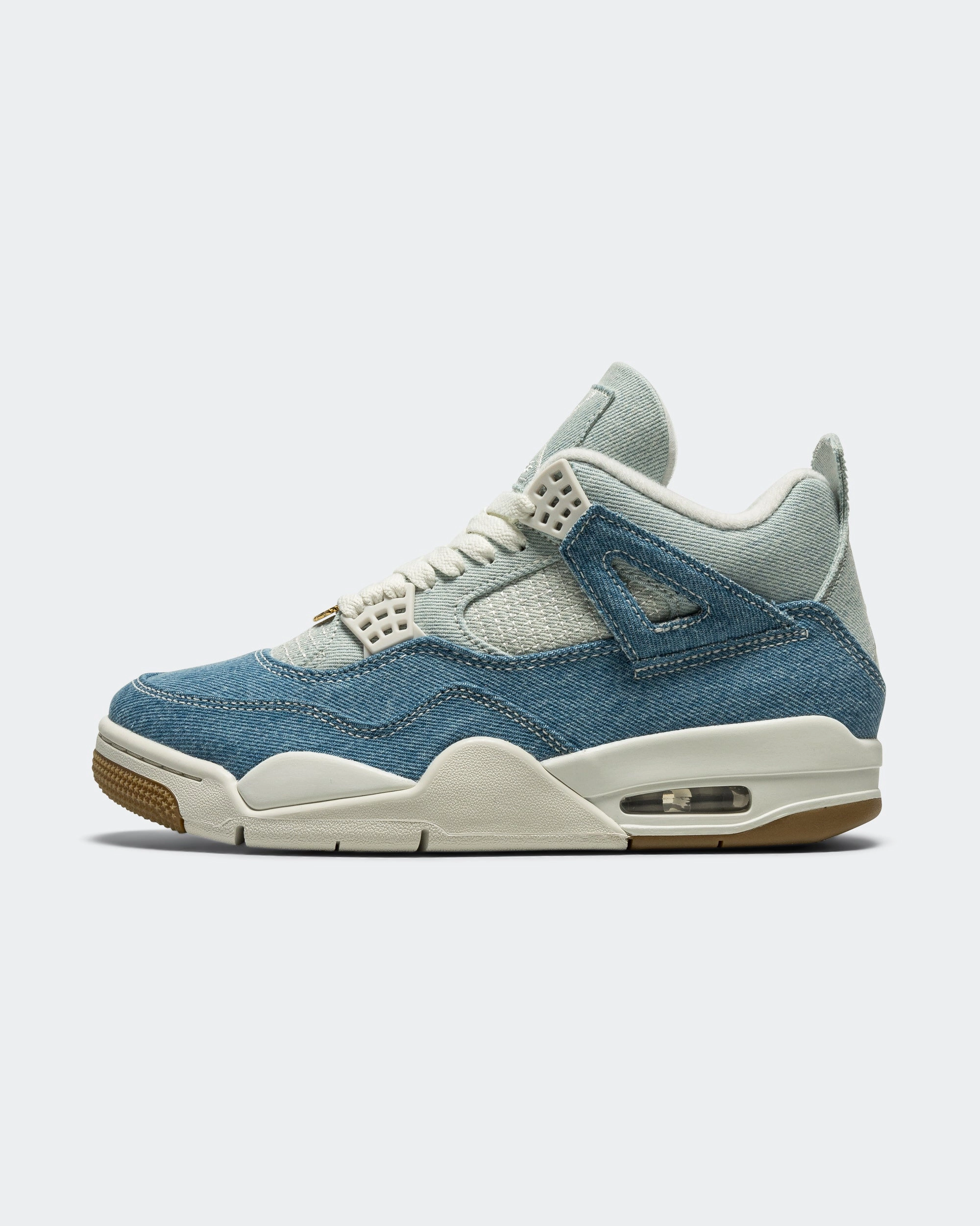 Womens Air Jordan 4 Retro TEX - Sail/Gum Light Brown-Worn Blue Fashion-forward flexibility