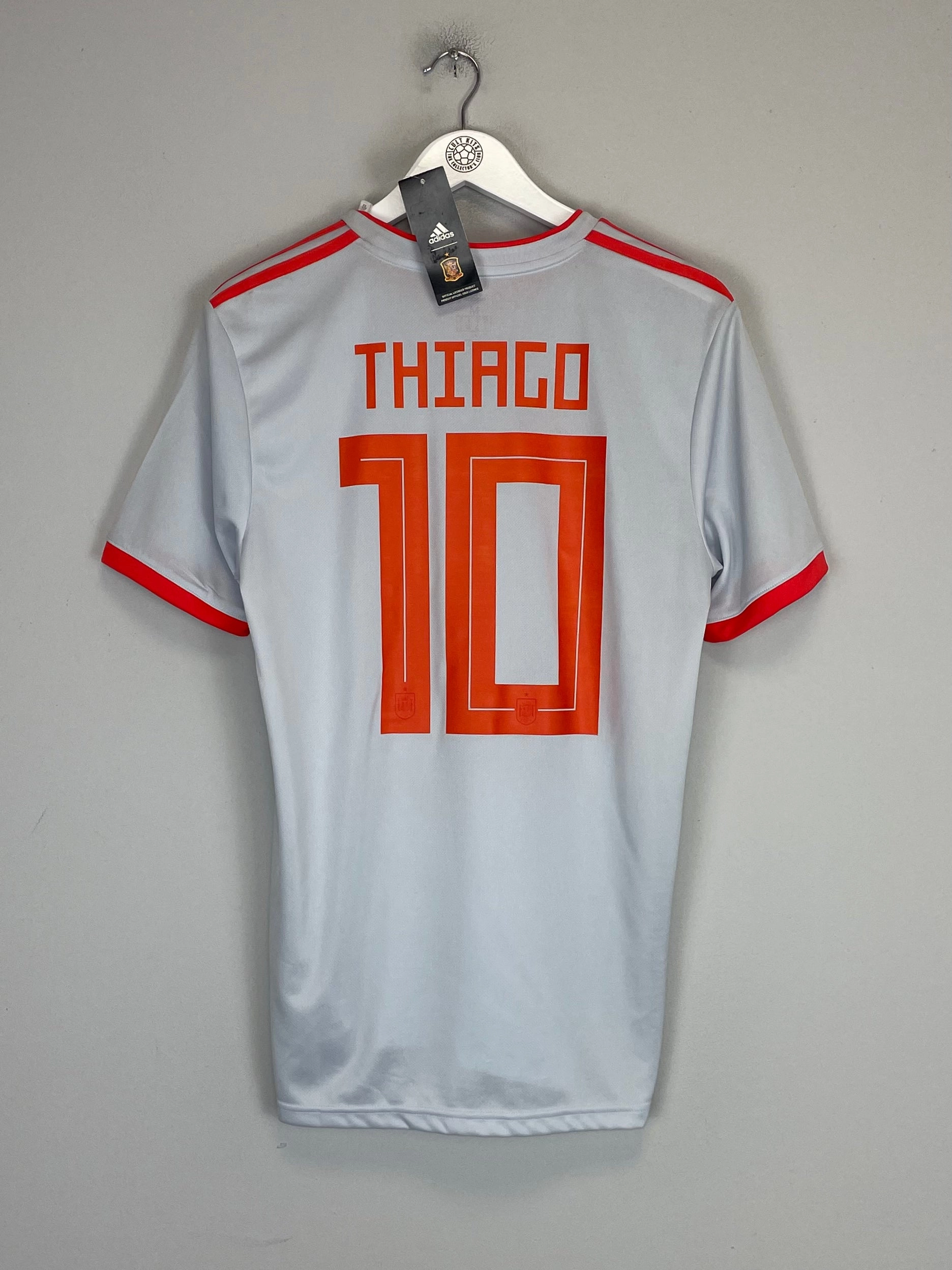 Odor Resistant Technology 2018/19 SPAIN THIAGO #10 *BNWT* AWAY SHIRT (M) ADIDAS