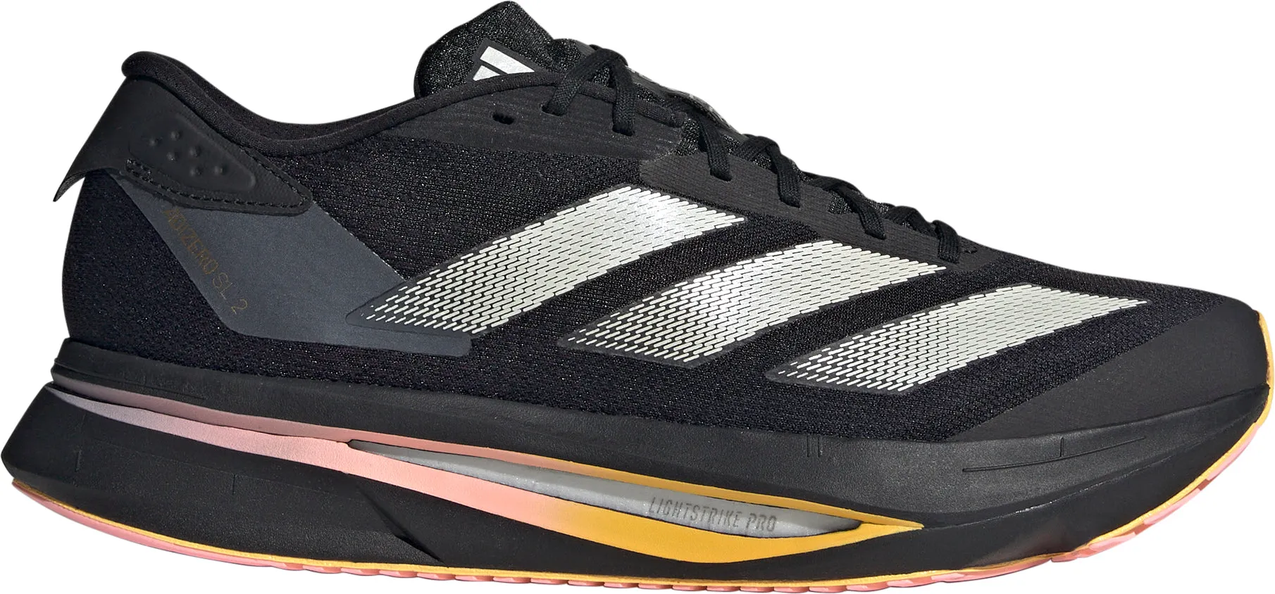 adidas Adizero SL 2 Mens Running Shoes - Black Comfort arch Suede