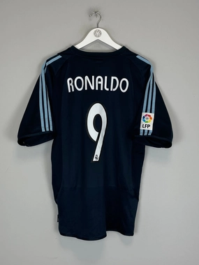2003/04 REAL MADRID RONALDO #9 AWAY SHIRT (L) ADIDAS Sweat Control