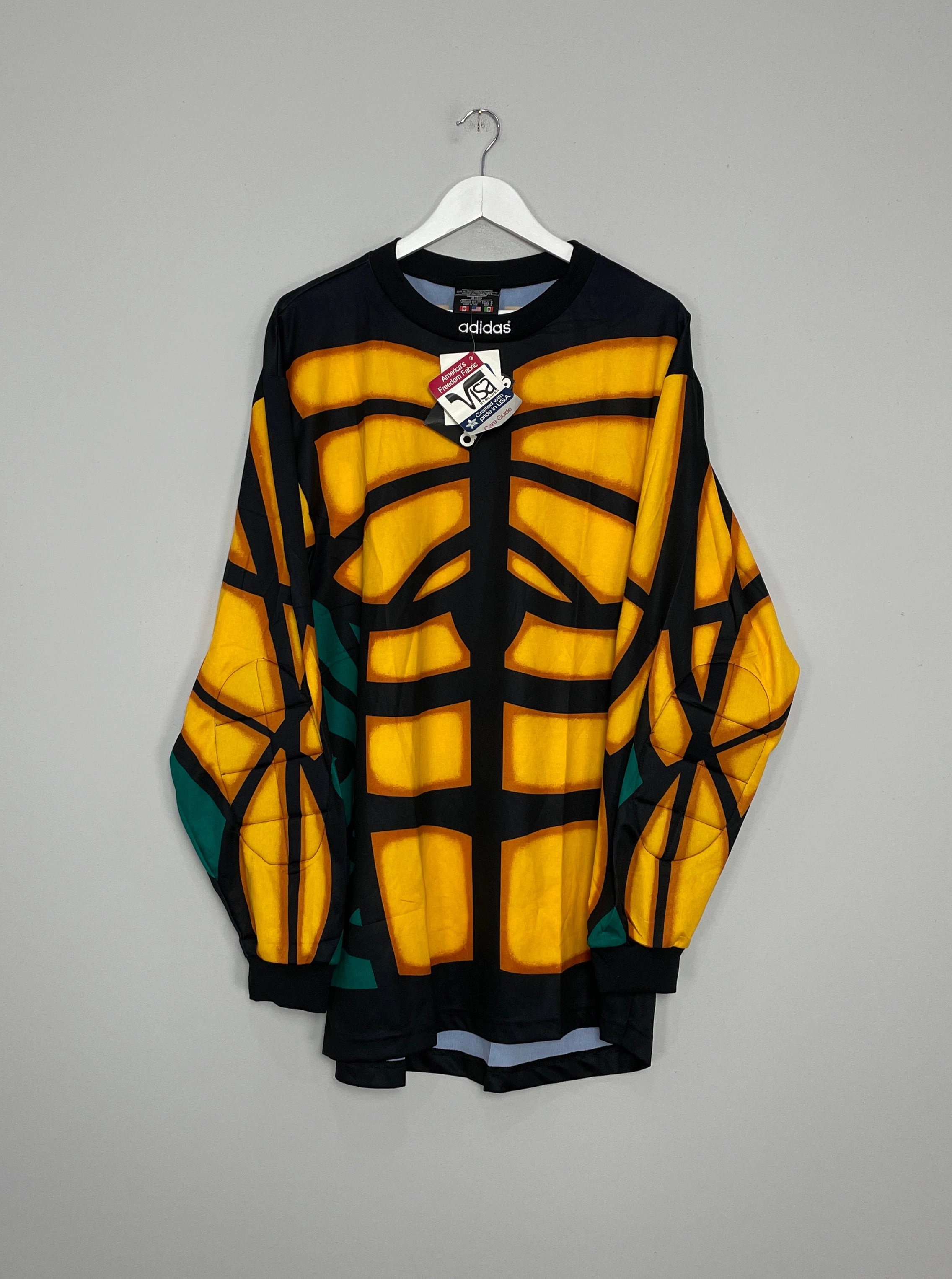 Laser Cut Ventilation Double Stitched Edges 1995/96 ADIDAS *BNWT* GK TEMPLATE SHIRT (L)