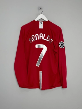 Light Diffusion Knit 2007/09 MANCHESTER UNITED RONALDO #7 L/S C/L HOME SHIRT (L) NIKE
