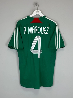 2007/08 MEXICO R.MARQUEZ #4 HOME SHIRT (M) ADIDAS Snag Resistant Knit Stretchable Fabric