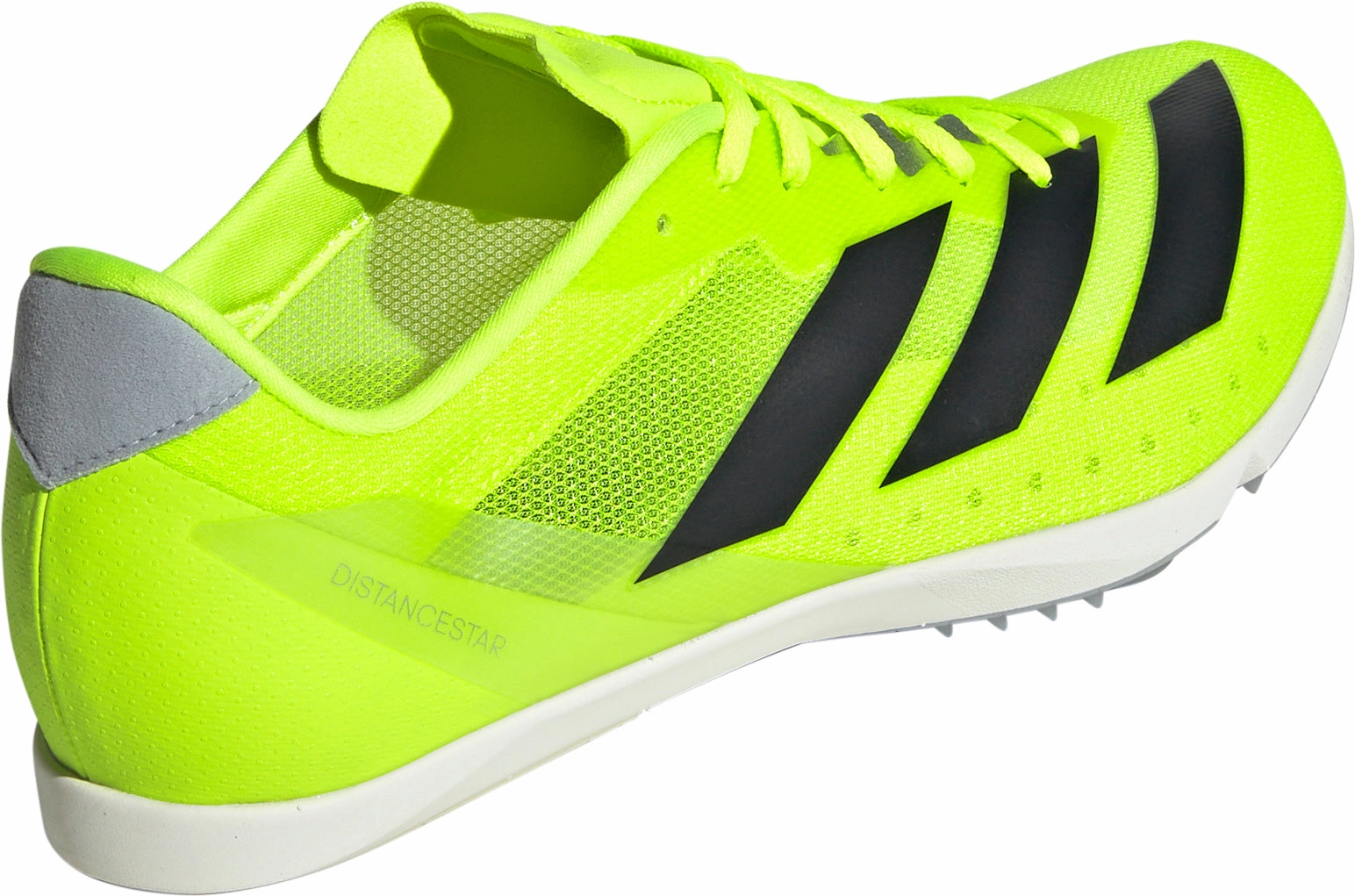 adidas Distancestar Running Spikes - Yellow Locked Fit Sport Performance