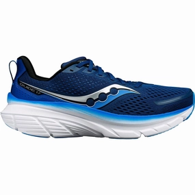 Eco Friendly Saucony Guide 17 WIDE FIT Mens Running Shoes - Navy