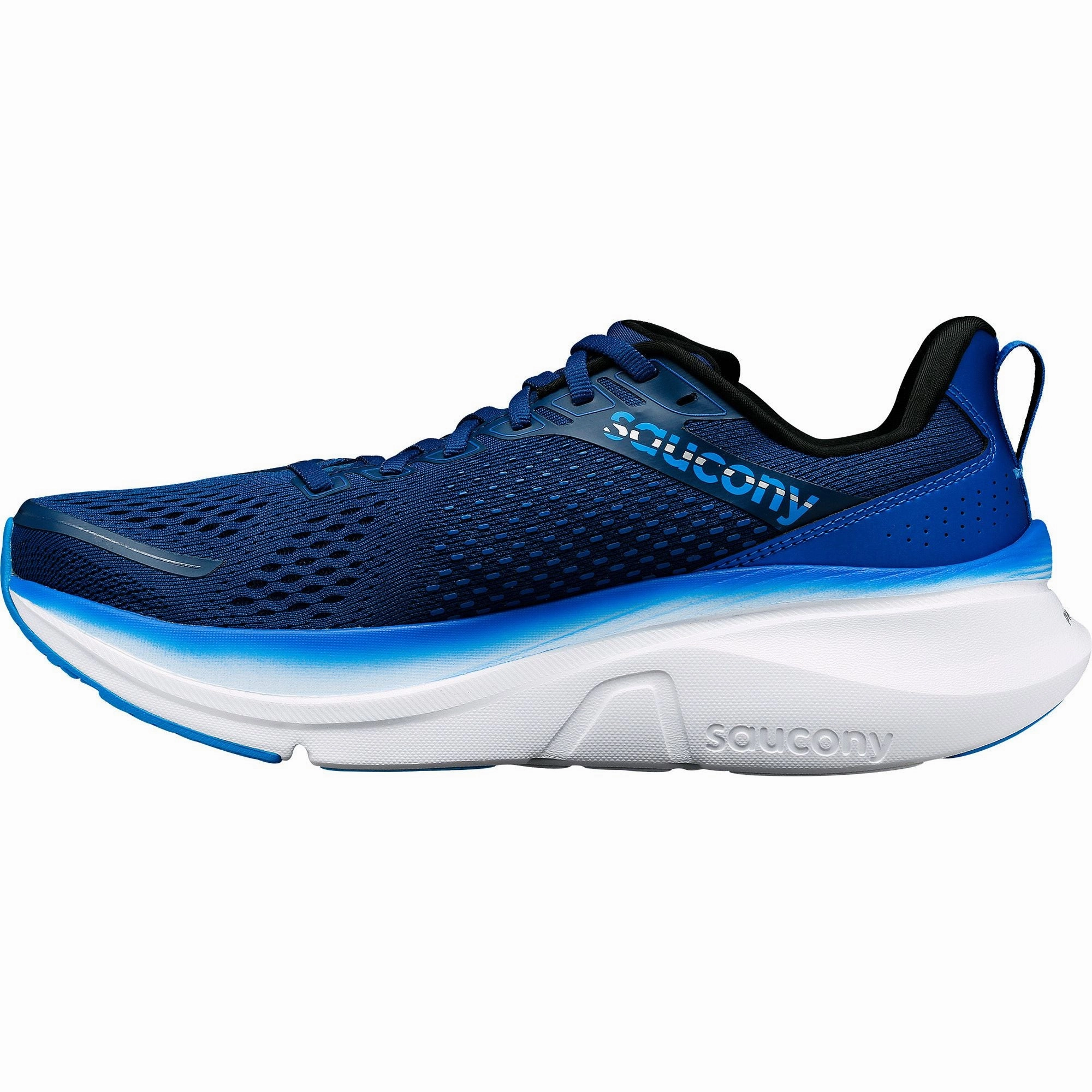 Saucony Guide 17 WIDE FIT Mens Running Shoes - Navy Impact Diffusion Technology