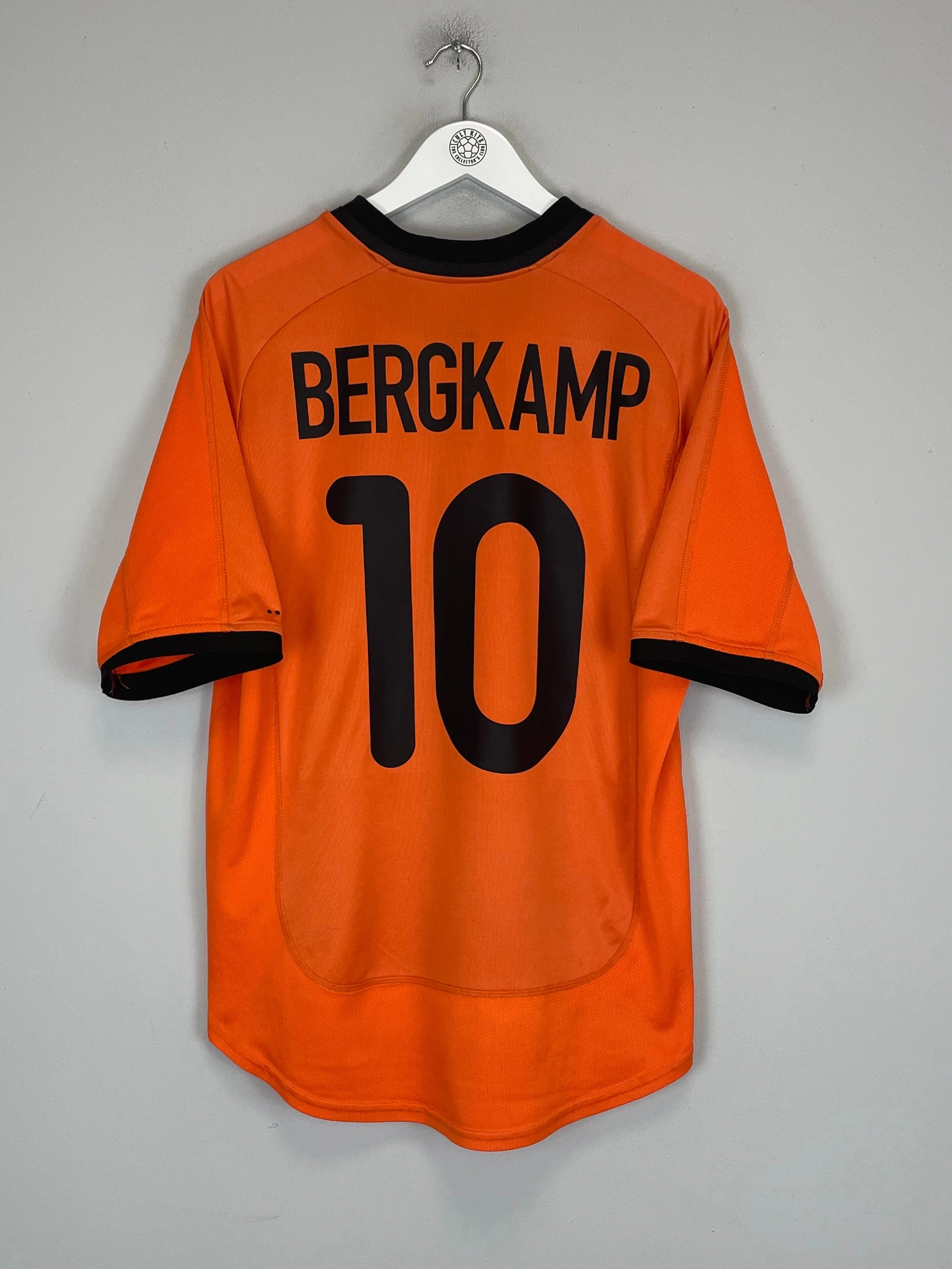 2000/02 NETHERLANDS BERGKAMP #10 HOME SHIRT (L) NIKE No Resistance No Limits