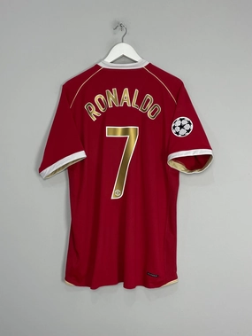 Brushed Interior 2006/07 MANCHESTER UNITED RONALDO #7 C/L HOME SHIRT (XL) NIKE