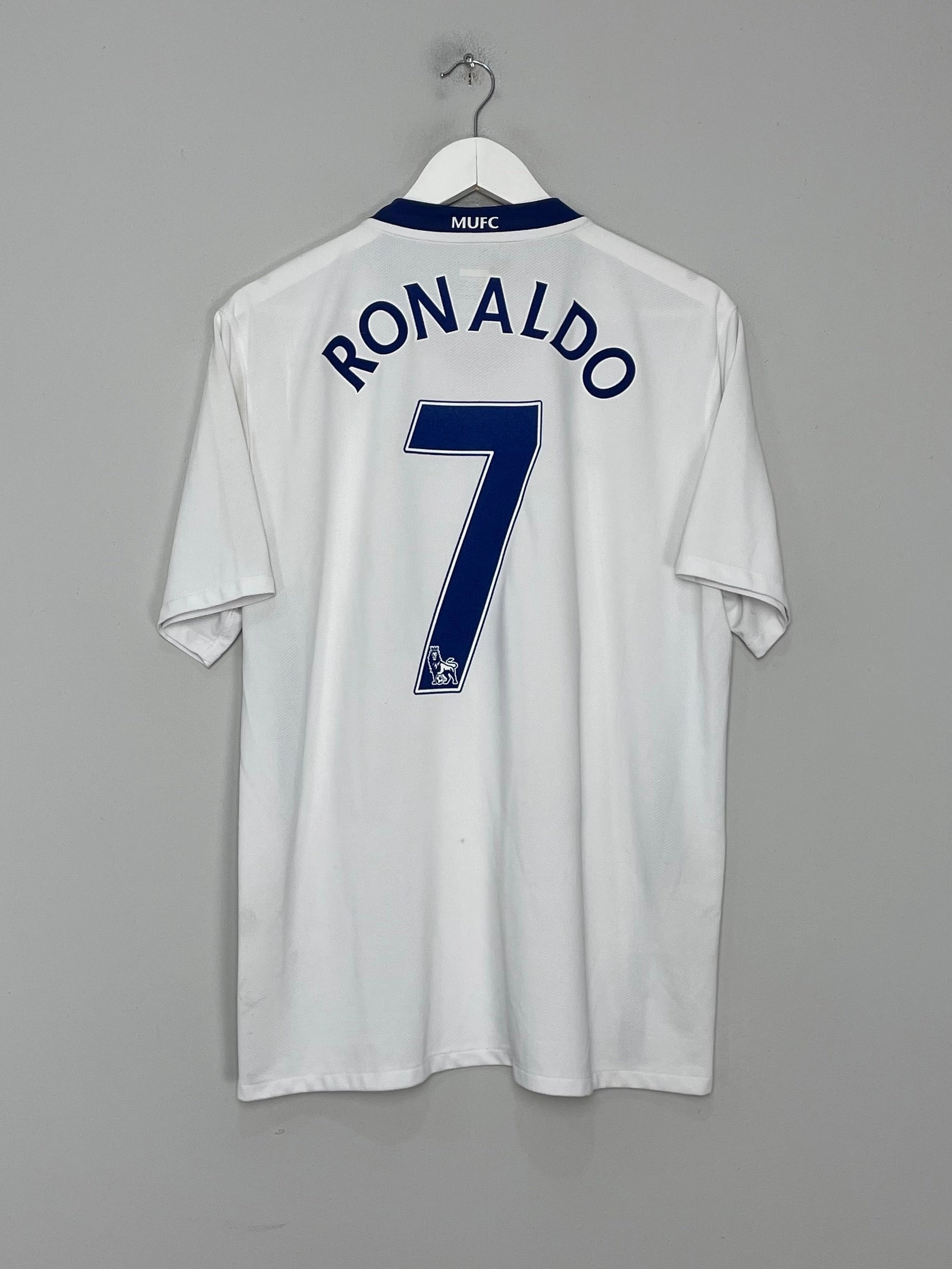 Quick Pull 2008/10 MANCHESTER UNITED RONALDO #7 AWAY SHIRT (L) NIKE