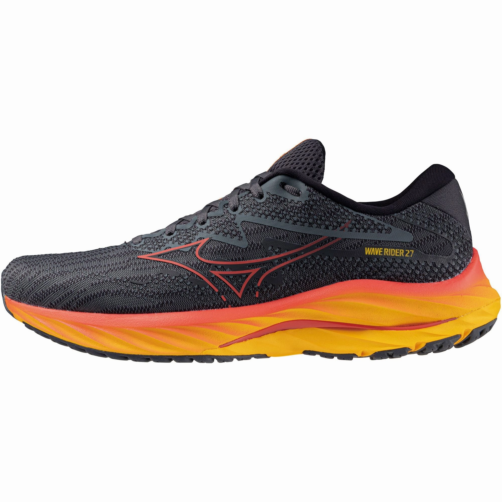Responsive sole Quick Move Mizuno Wave Rider 27 Mens Running Shoes - Grey