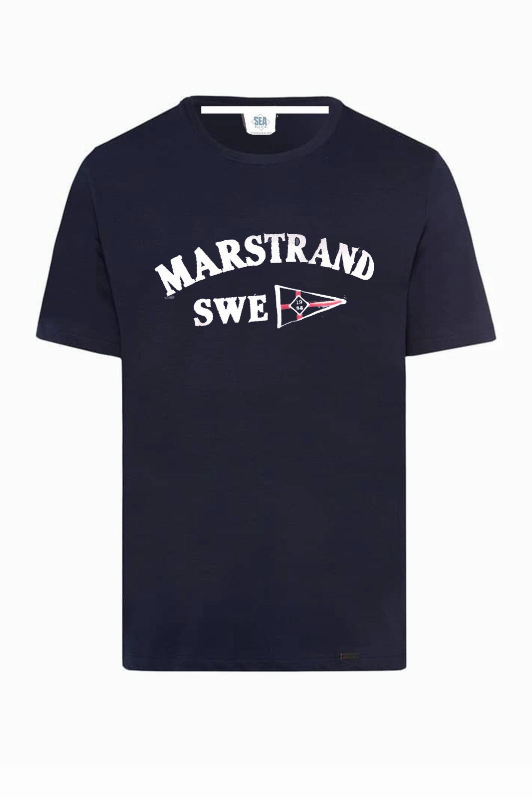 Subtle Embroidery Stockholm Yacht Club Navy Blue Men T shirt