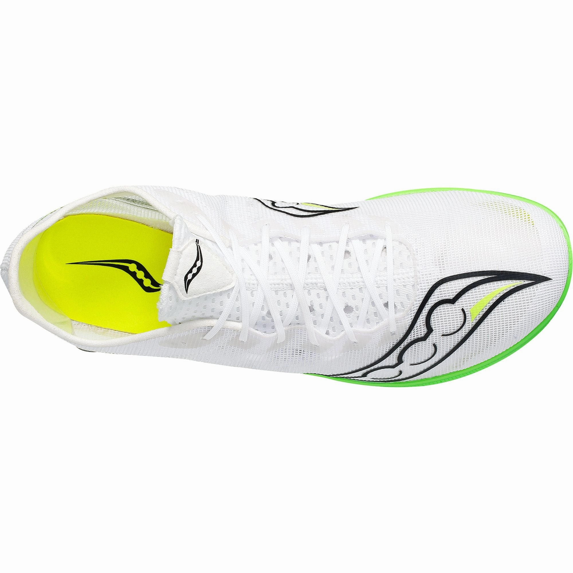 Professional Cushion Speed Form Saucony Endorphin Cheetah Mens Running Spikes - White