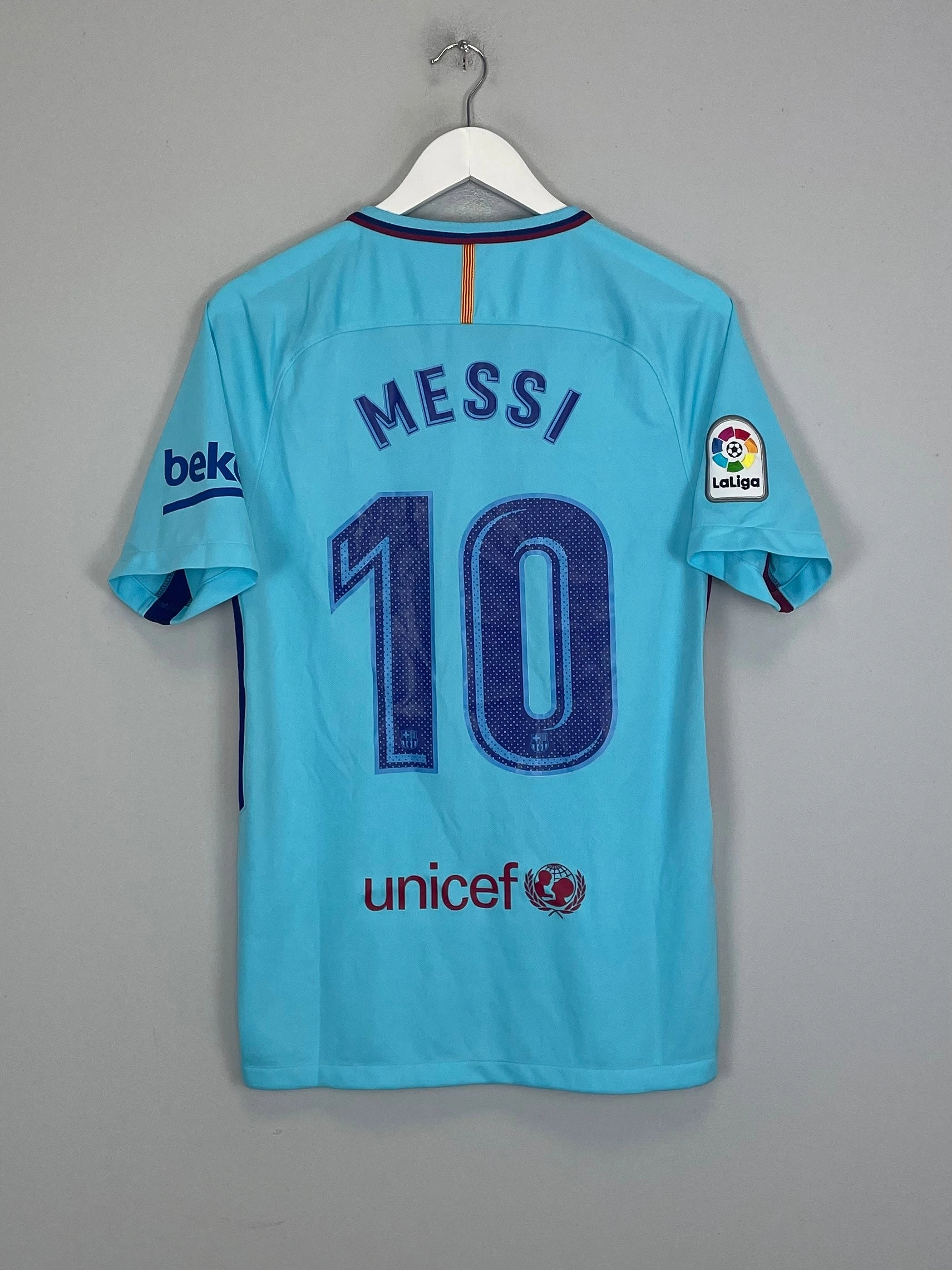 Tagless label 2017/18 BARCELONA MESSI #10 AWAY SHIRT (S) NIKE