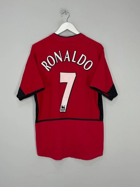 2002/04 MANCHESTER UNITED RONALDO #7 HOME SHIRT (M) NIKE Ventilation Mesh Design