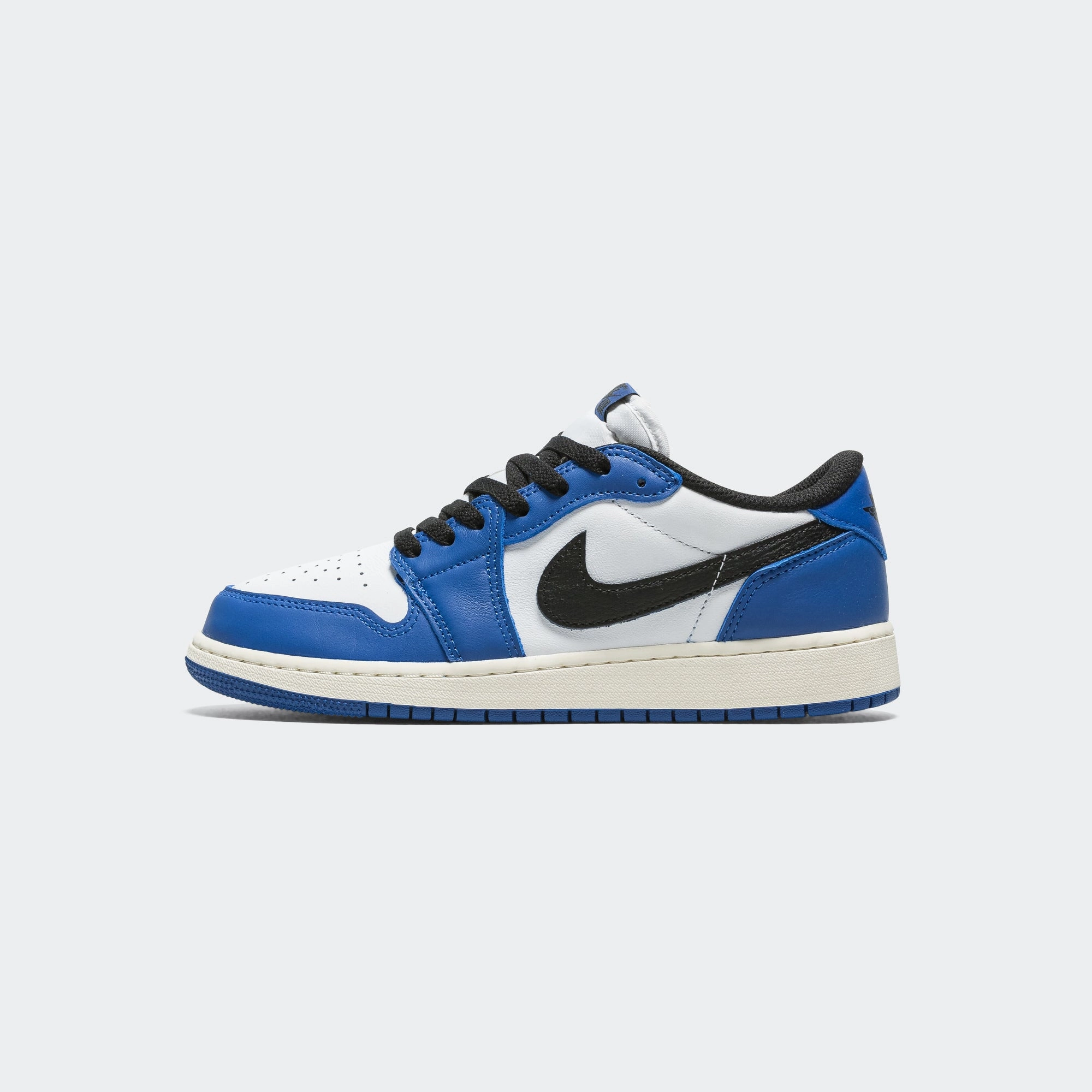 Air Jordan 1 Low OG (GS) - White/Black-Game Royal-Sail TPU Reinforcement