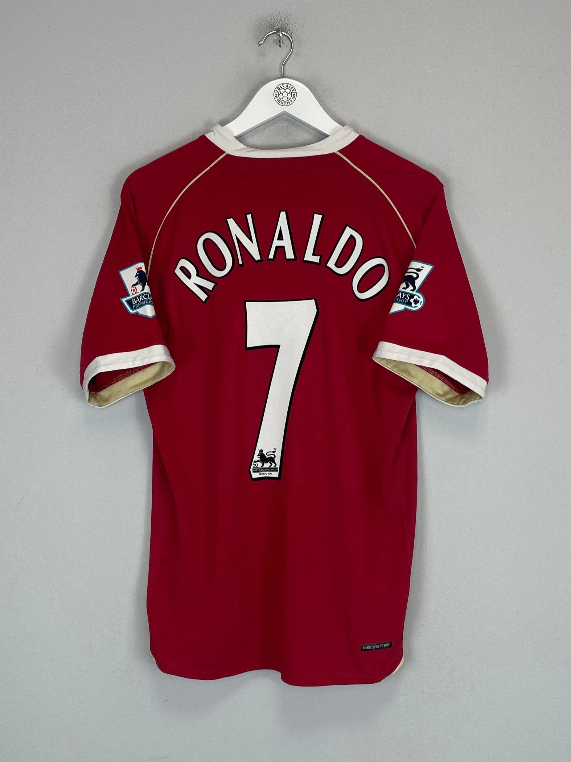 2006/07 MANCHESTER UNITED RONALDO #7 HOME SHIRT (M) NIKE Mesh Paneling Mesh Panel Placement