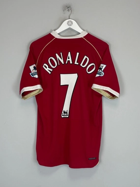 2006/07 MANCHESTER UNITED RONALDO #7 HOME SHIRT (M) NIKE Mesh Paneling Mesh Panel Placement