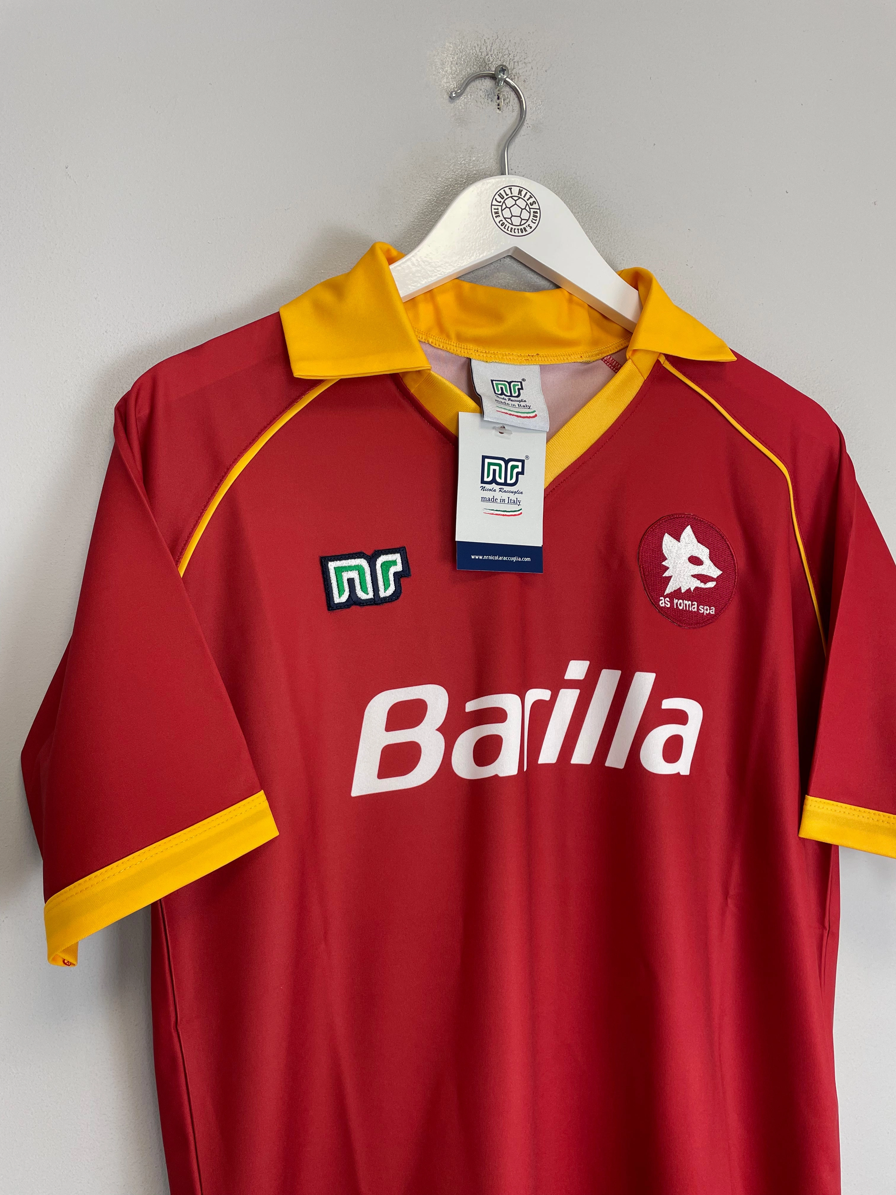 1990/91 Roma #10 *BNWT* Reissue Home Shirt (Multiple Sizes) Ennerre Tagless Neckline Ventilated Back Panels