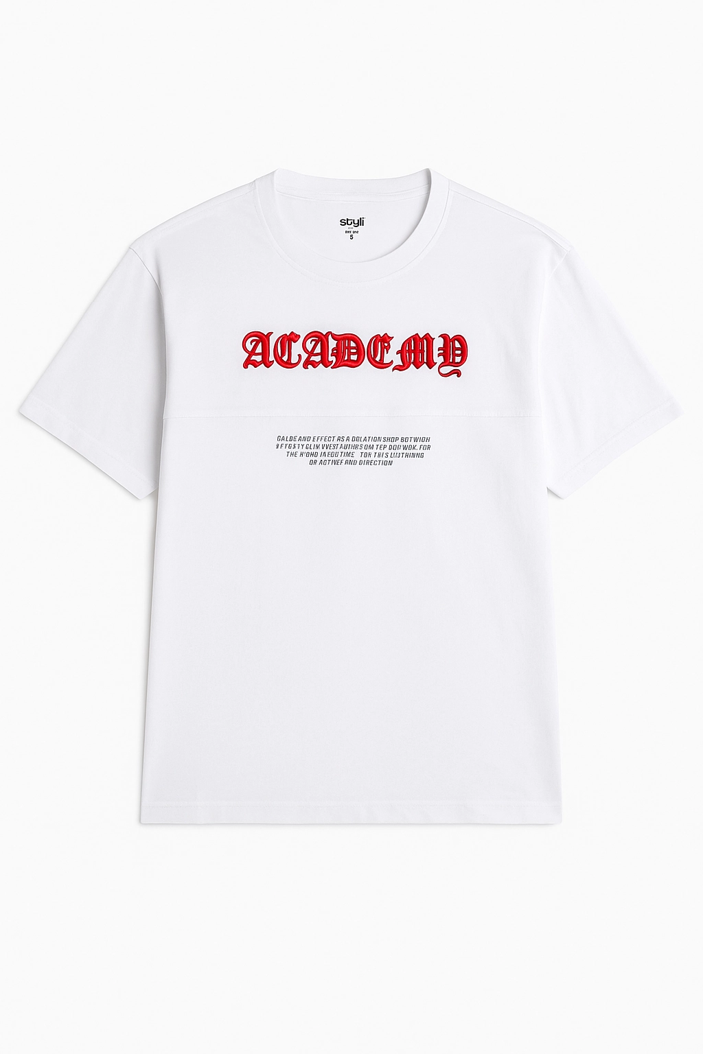 Styli Limited White Round Neck T shirt Stylish and Fun Simple and Light