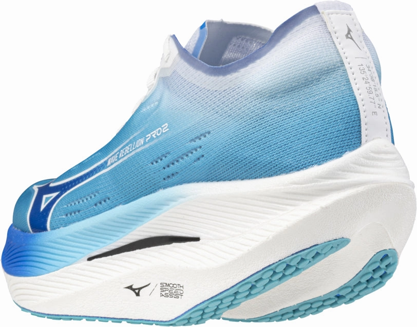 Rubber Tread Mizuno Wave Rebellion Pro 2 Womens Running Shoes - Blue