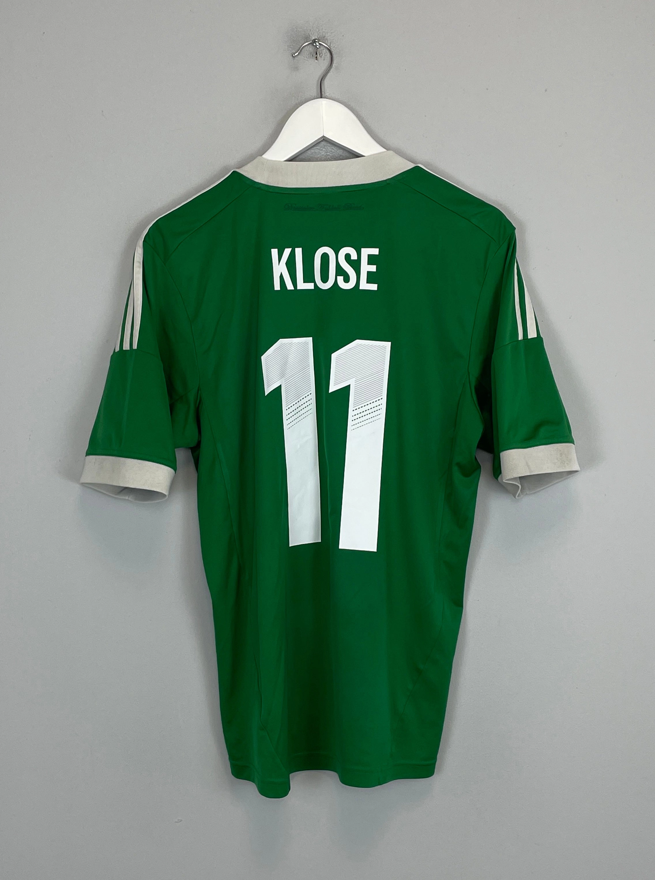 2012/13 GERMANY KLOSE #11 AWAY SHIRT (M) ADIDAS Adjustable Hem Drawstring