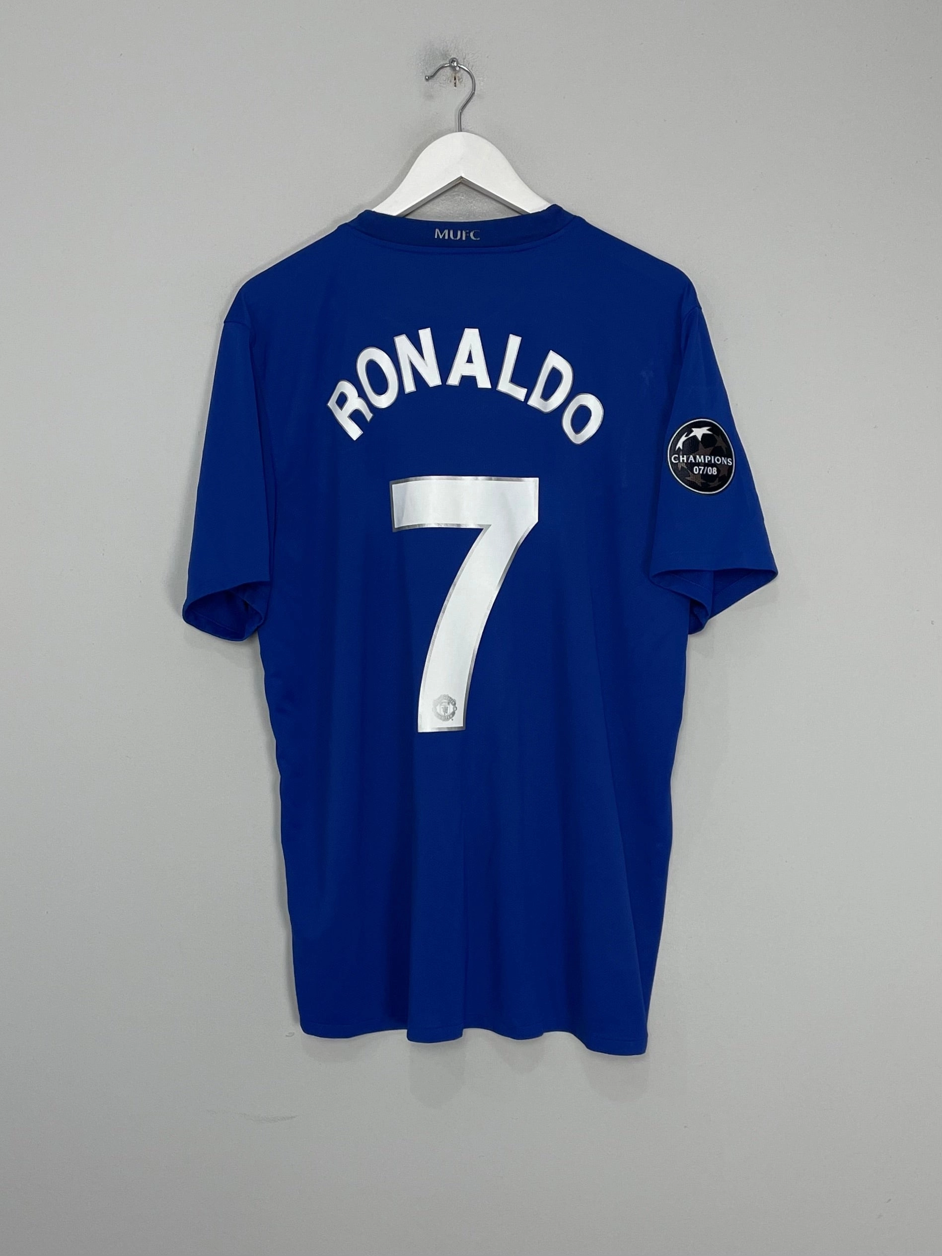 2008/09 MANCHESTER UNITED RONALDO #7 THIRD SHIRT (XL) NIKE Chic Design Essential Fit
