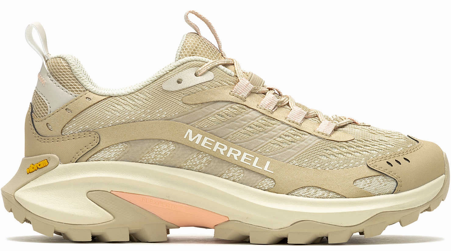 Quick Walk Merrell Moab Speed 2 WIDE FIT Womens Walking Shoes - Cream