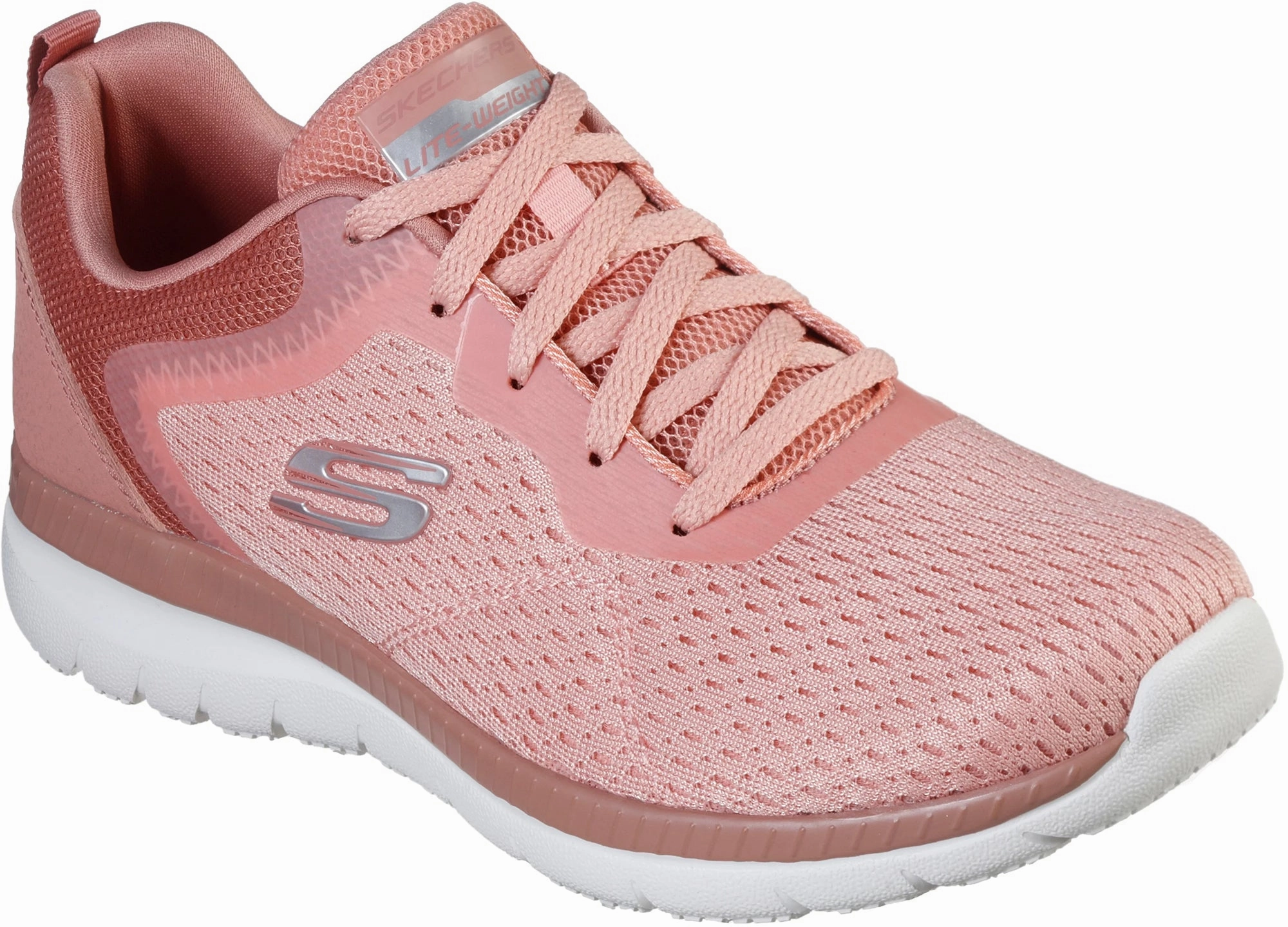 Skechers Bountiful Womens Training Shoes - Pink Quick Dry Materials Walk Utility