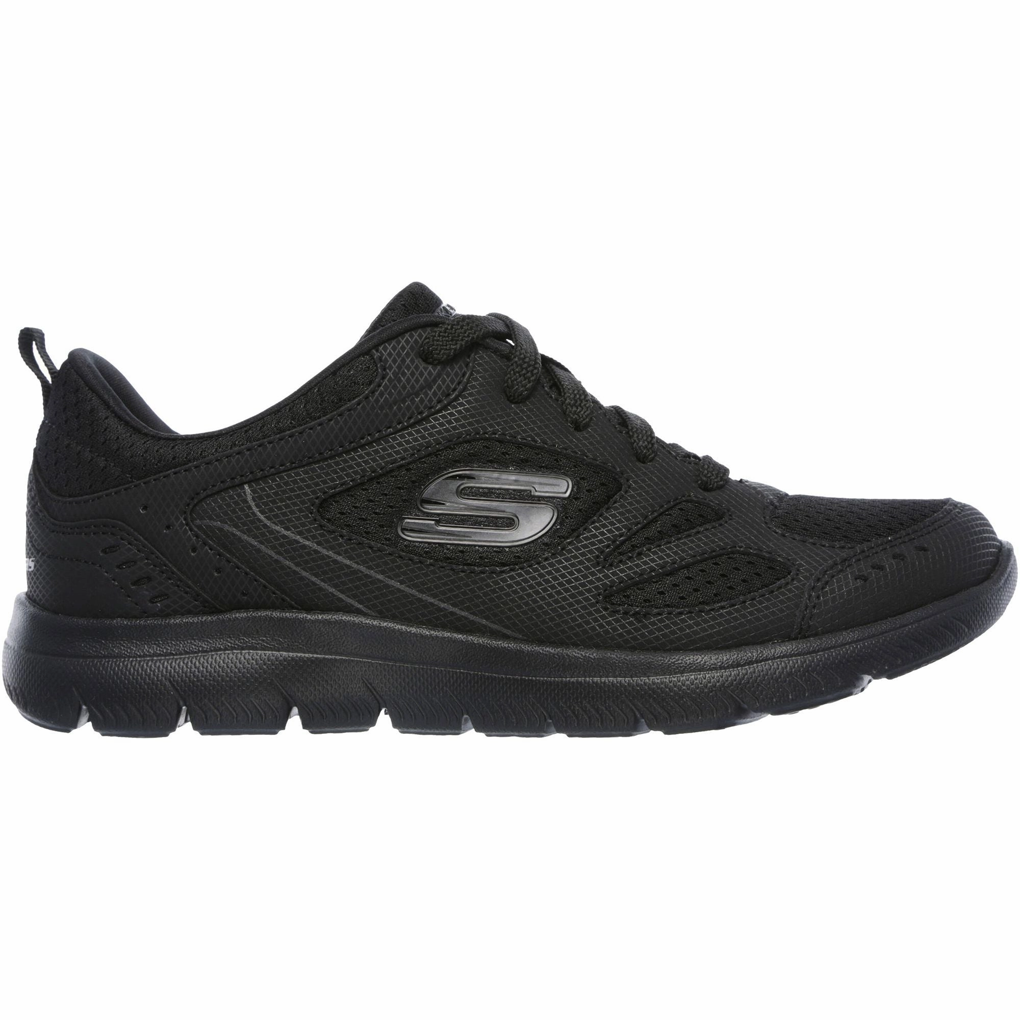Torsional Stability Ease of Use Skechers Summits Suited Womens Training Shoes - Black