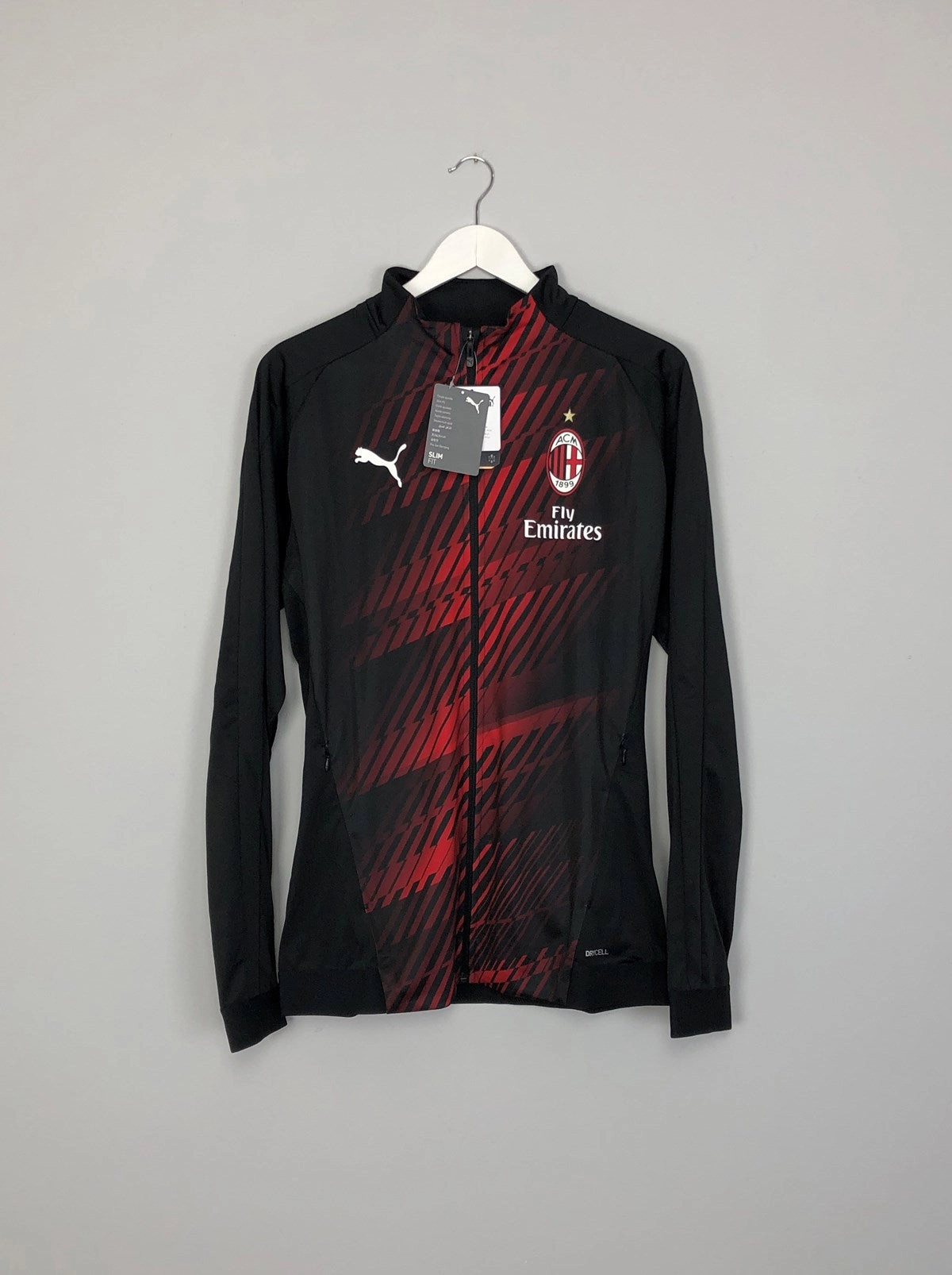 Bonded Armhole 2019/20 AC Milan *BNWT* Black Stadium Jacket (Multiple Sizes) Puma