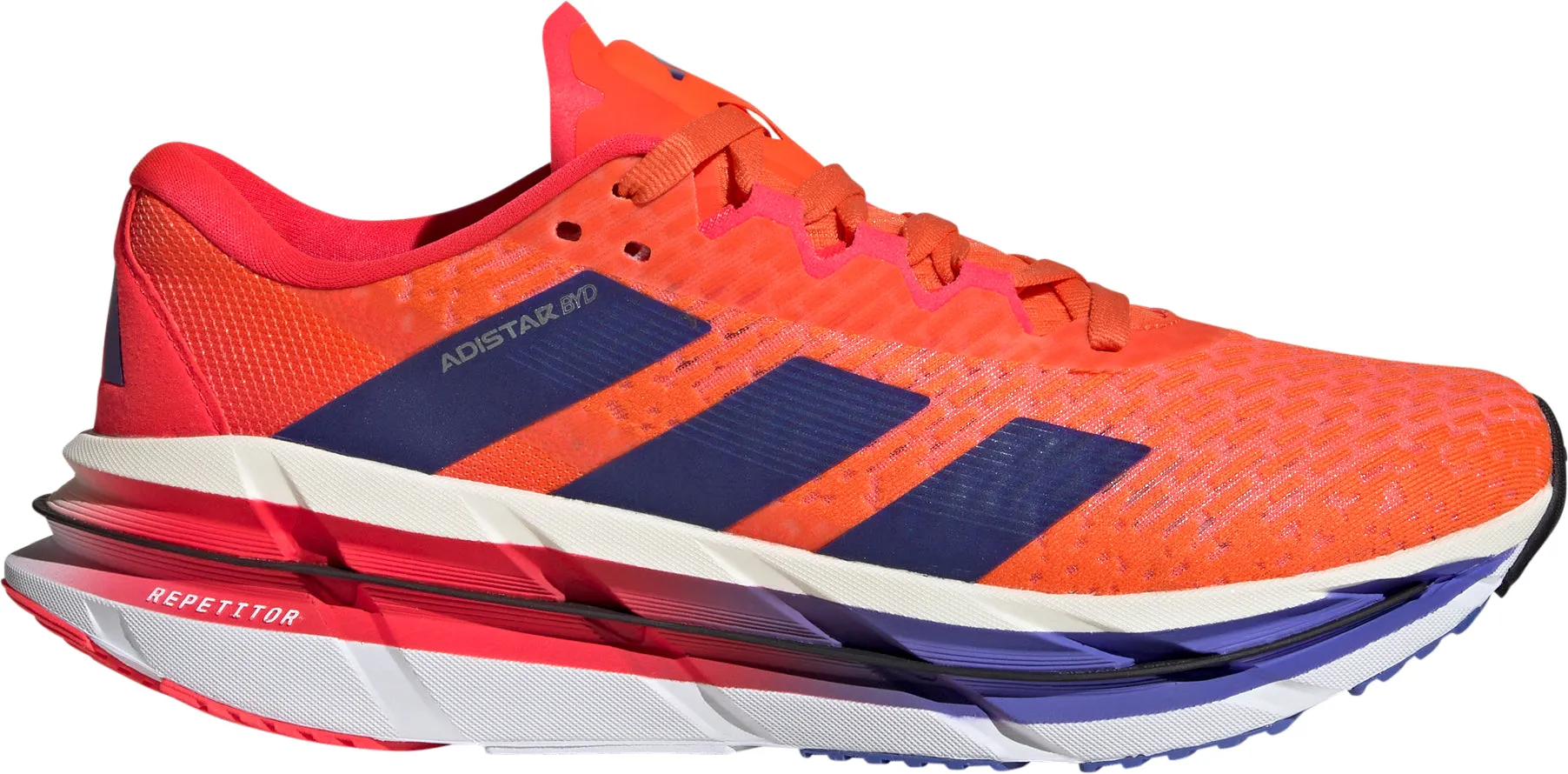adidas Adistar BYD Mens Running Shoes - Orange Strong Grip Basic Appeal