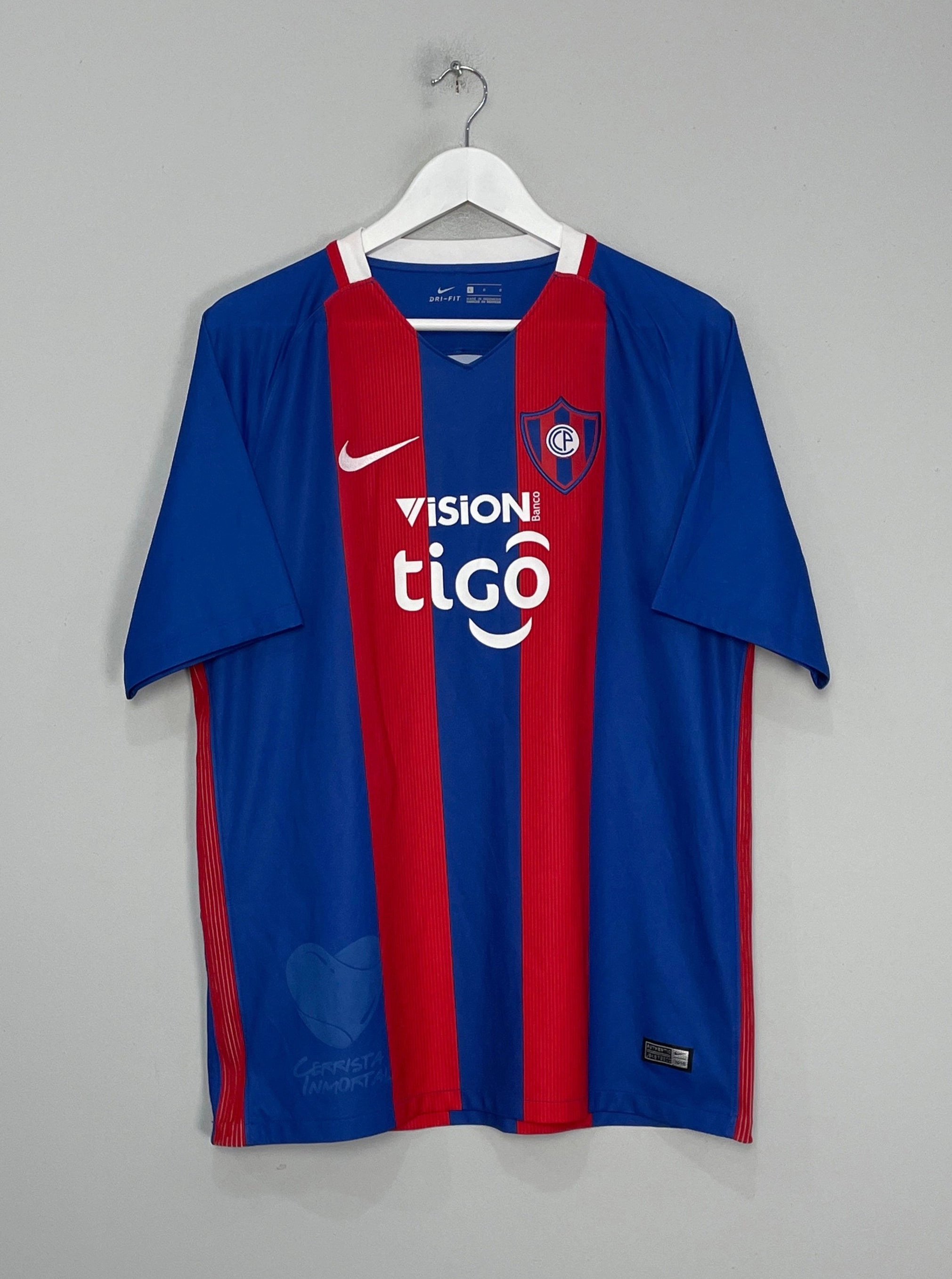 2017 CERRO PORTENO HOME SHIRT (L) NIKE Comfortable fit Lightweight Lining