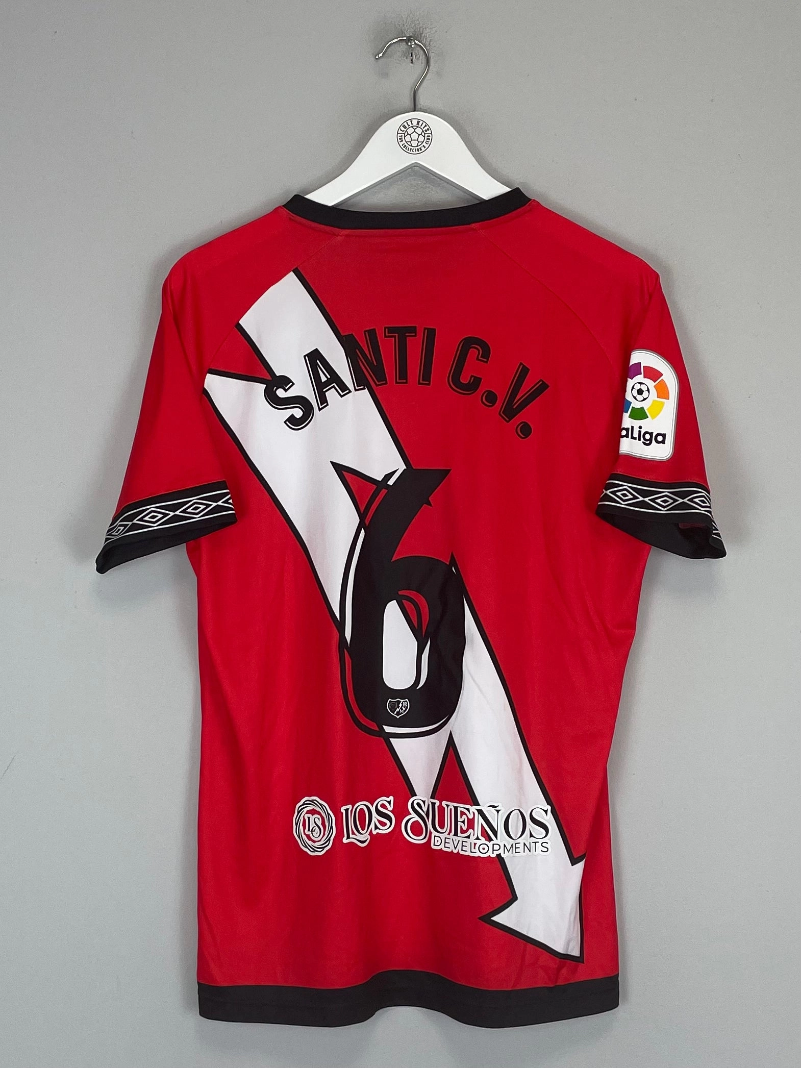 Dynamic Feel Movement Support 2022/23 RAYO VALLECANO COMESANA #6 *MATCH WORN* HOME SHIRT (L) UMBRO