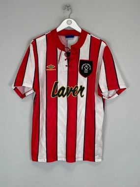 No Slip Gripper Hem 1992/94 SHEFFIELD UNITED HOME SHIRT (L) UMBRO