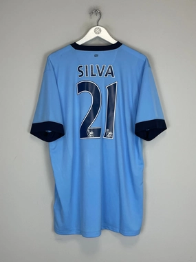 Relaxed Fit 2014/15 MANCHESTER CITY SILVA #21 HOME SHIRT (XL) NIKE