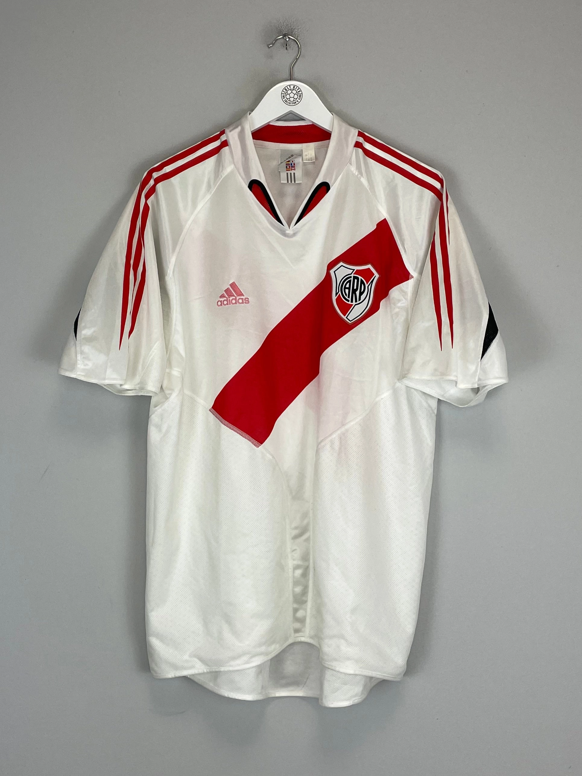 2004/05 RIVER PLATE HOME SHIRT (XL) ADIDAS Flexible Fit Versatile Gear