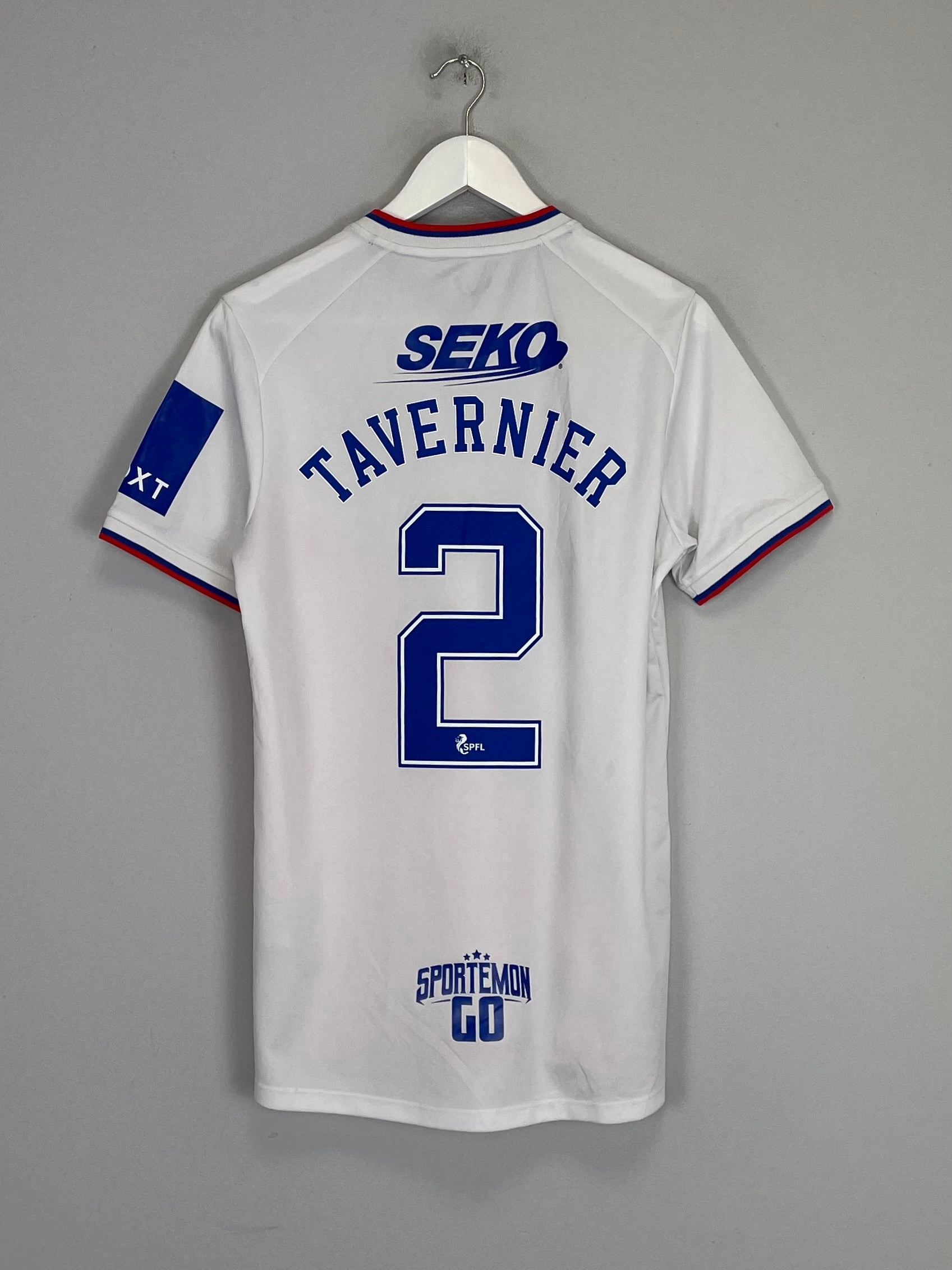 Hydrophobic Finish Compression Fit Technology 2022/23 RANGERS TAVERNIER #2 AWAY SHIRT (S) CASTORE