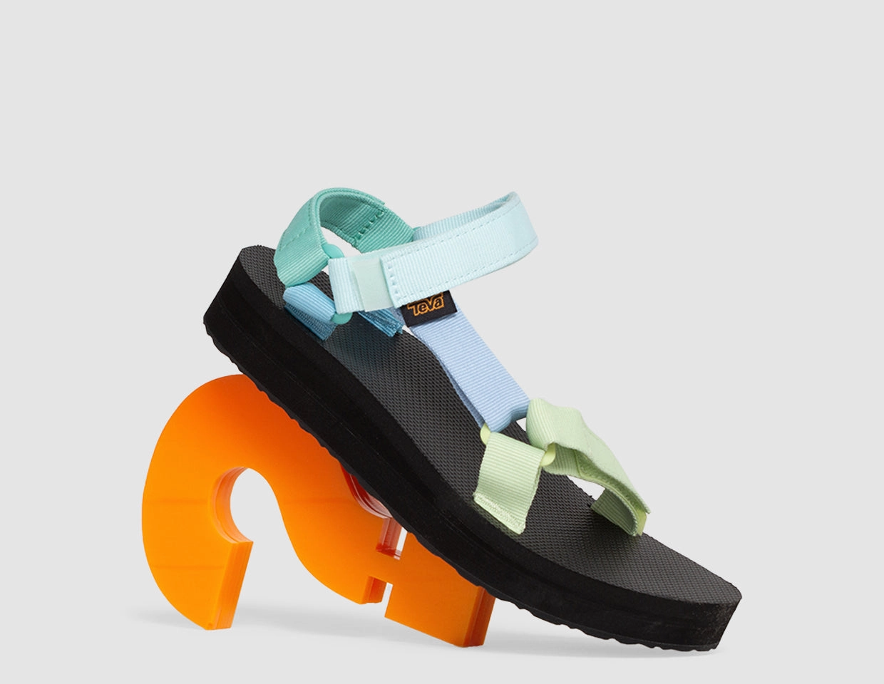 Teva Womens Midform Universal Light Green / Multi Relax Comfort Fit Slip On