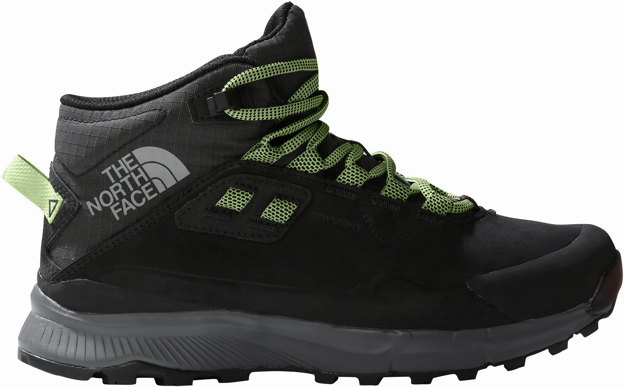 The North Face Cragstone Leather Mid Waterproof Womens Walking Boots - Black Long distance Elastic