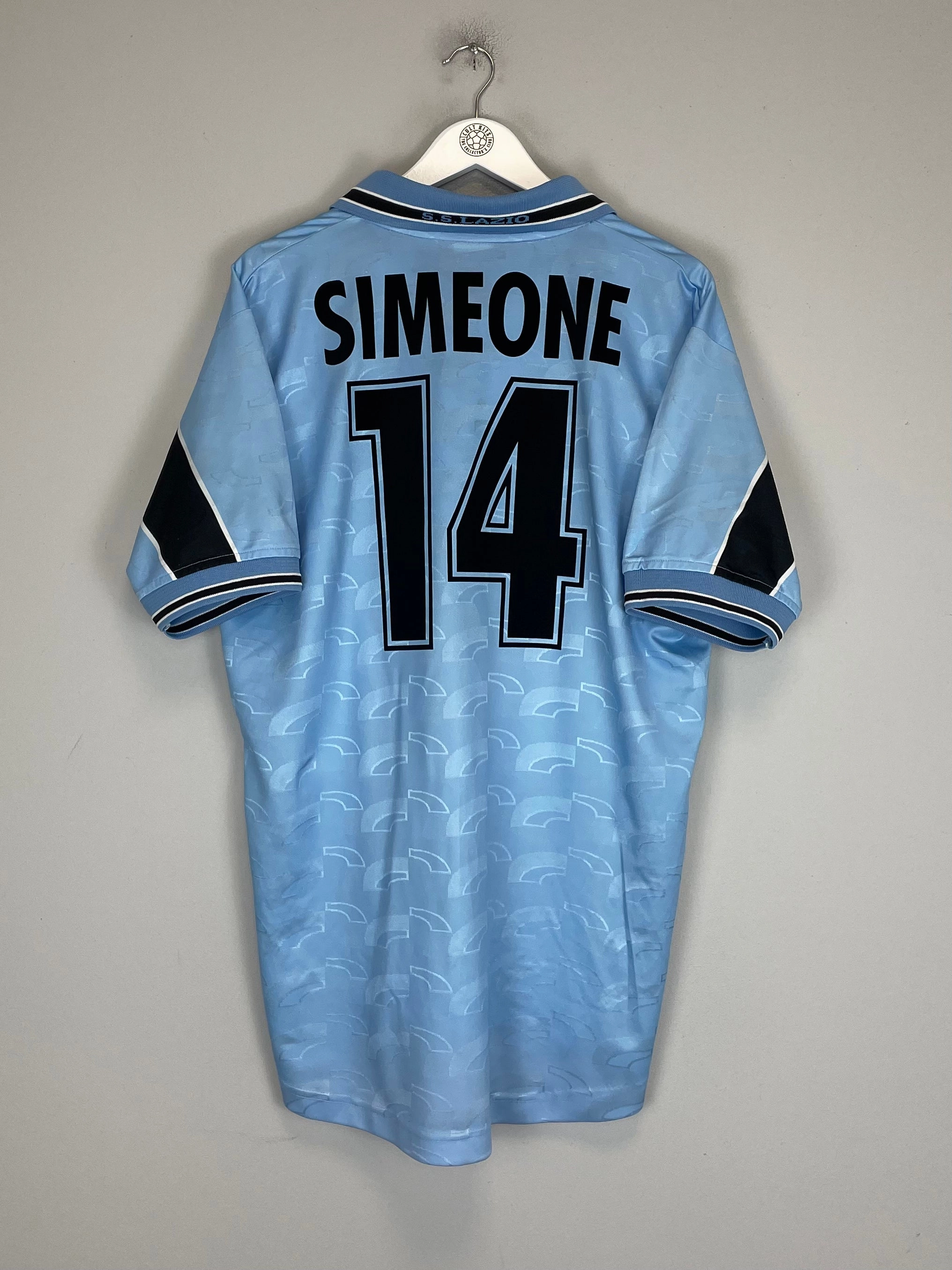 1998/00 LAZIO SIMEONE #14 HOME SHIRT (XL) PUMA Full Zip Option