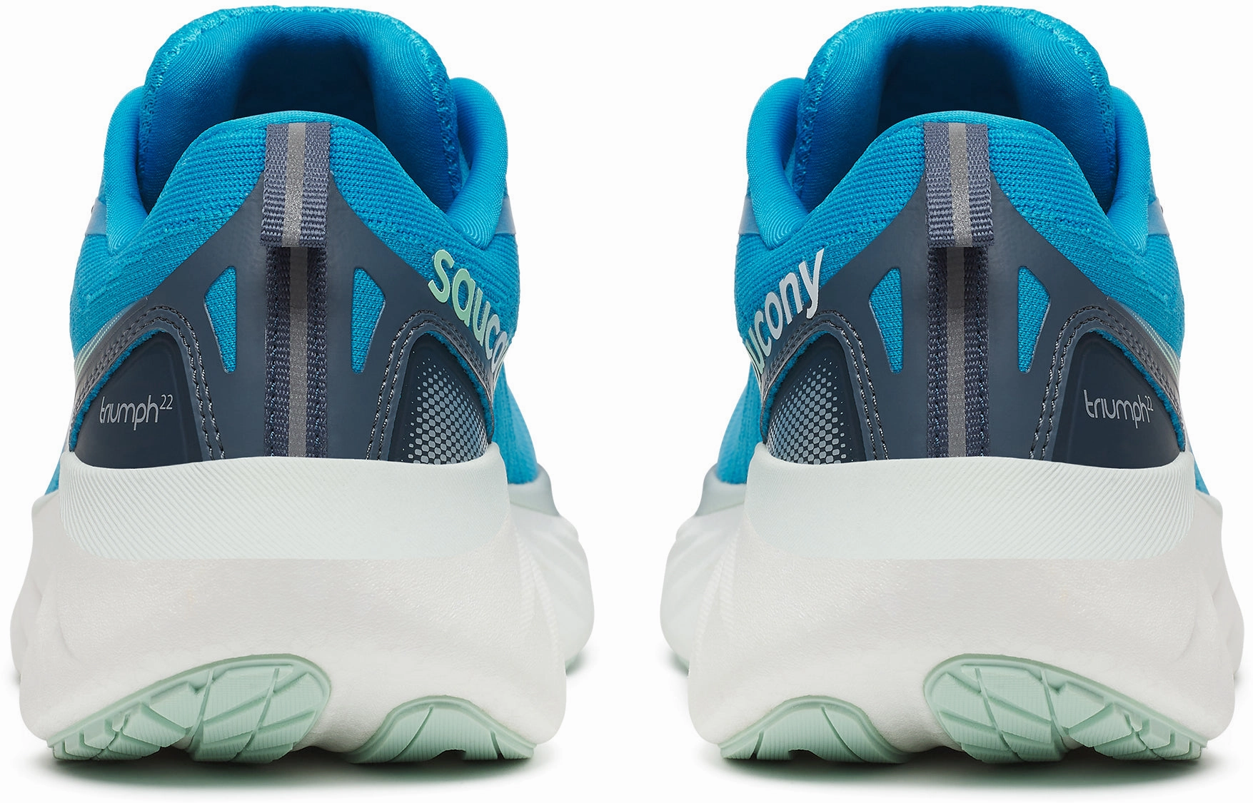 Saucony Triumph 22 Womens Running Shoes - Blue Heel To Toe Drop