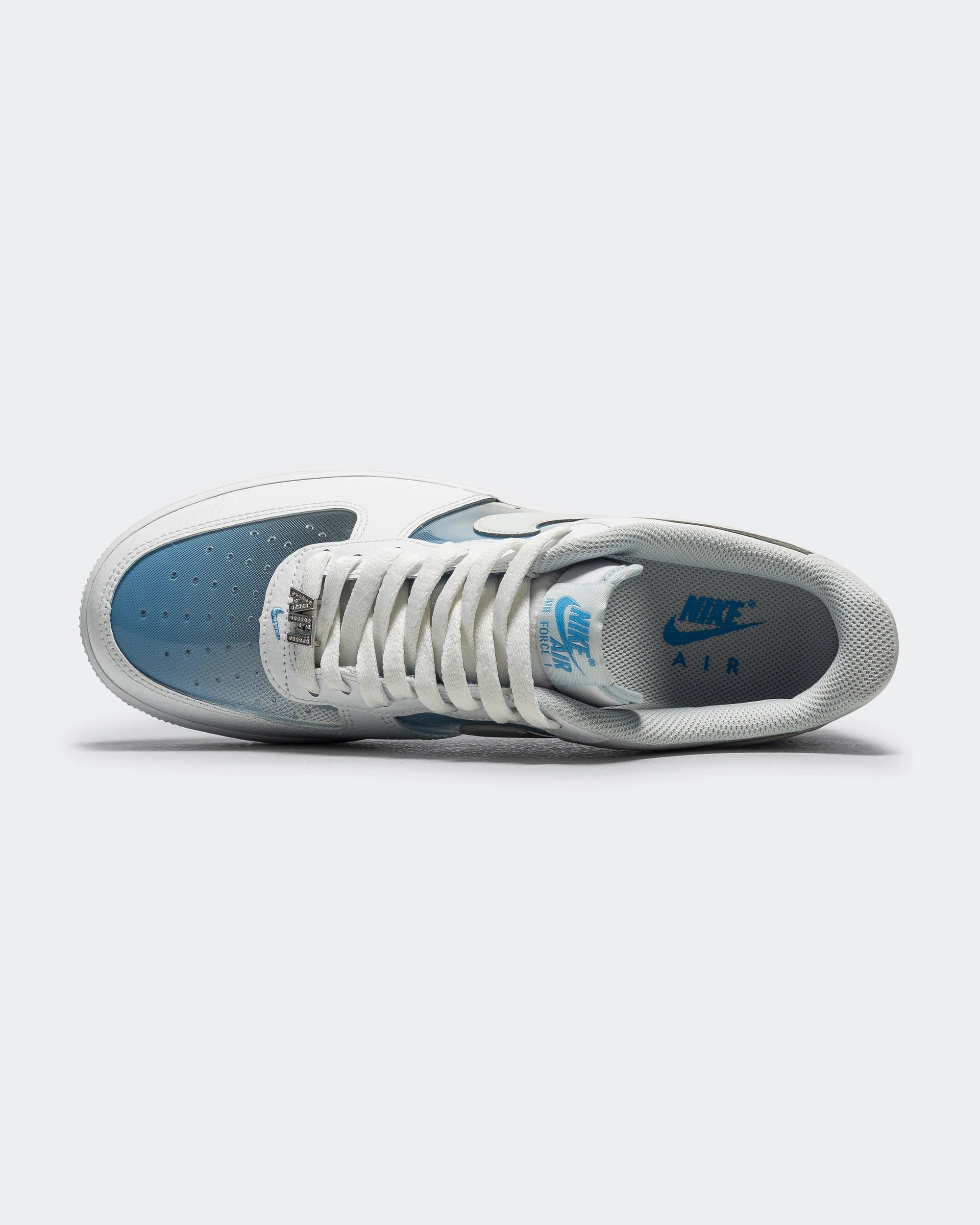 Strong Traction Air Force 1 Retro QS - White/Pure Platinum-University Blue