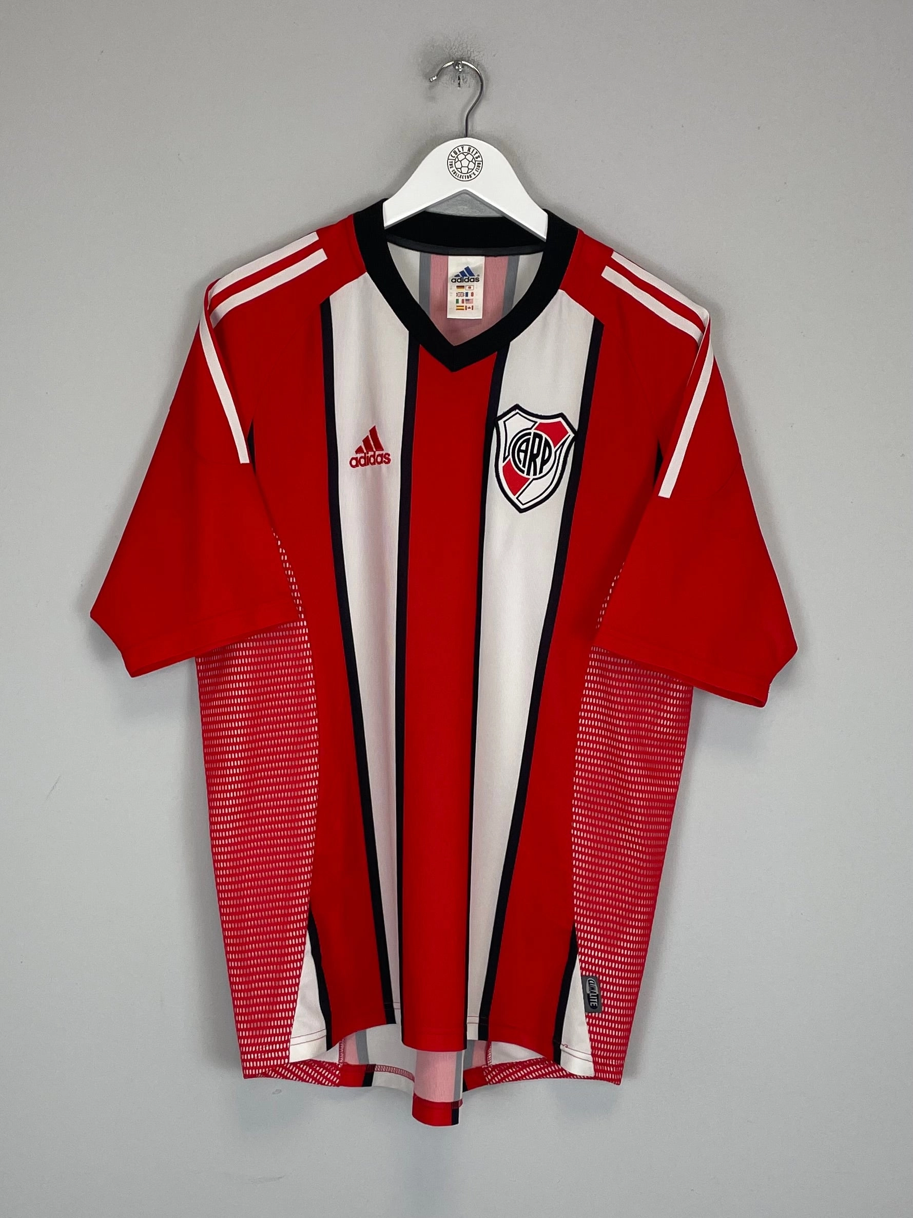 Multi Panel Construction 2002/04 RIVER PLATE HOME SHIRT (M) ADIDAS